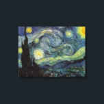 Lienzo Noche Van Gogh Starry<br><div class="desc">Paisaje de Vincent Van Gogh y serie de pintura de los paisajes marinos - Noche azul estrellada</div>