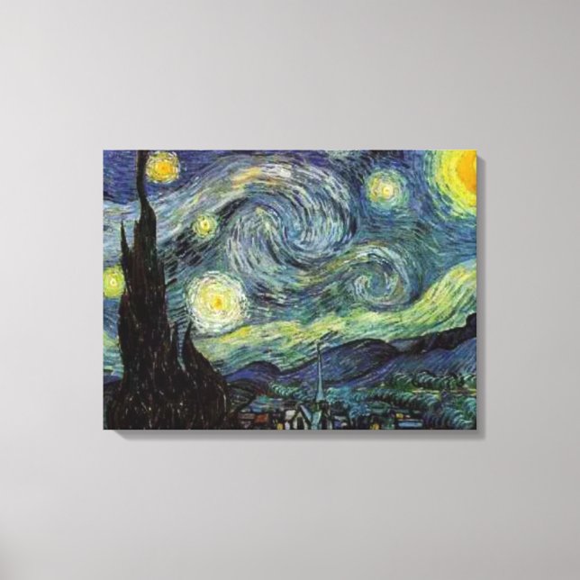 Lienzo Noche Van Gogh Starry (Anverso)