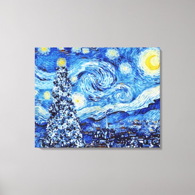 Lienzo Noche Van Gogh Starry - Canva de árbol de Navidad  (Anverso)