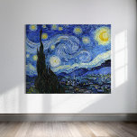 Lienzo Noche Vincent Van Gogh Starry<br><div class="desc">Gran dibujo de tela de la pintura del paisaje vintage Vincent Van Gogh Starry Night.</div>