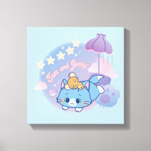Lienzo Noches de Anime Tom y Jerry Dreamy (Anverso)