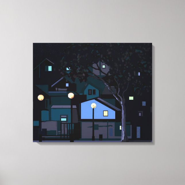 Lienzo Noches de ciudad (Anverso)