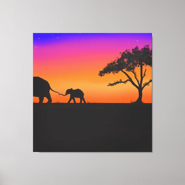 Lienzo Noches de Serengeti (Anverso)