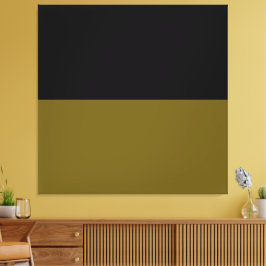 Lienzo Nocturna De Olivo. Bloque de color verde dorado