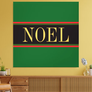 Lienzo NOEL Colorido brillante rojo Navidades rayas