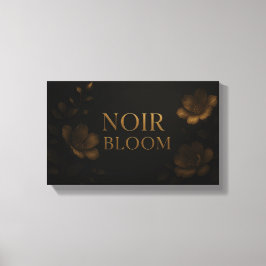 Lienzo Noir Bloom Elegant Floral Art | Gold and Black Mod
