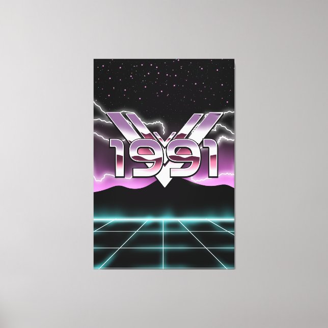 Lienzo Noir tecnológico de 1991 (Anverso)