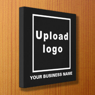 Lienzo Nombre comercial y logotipo en Black Square