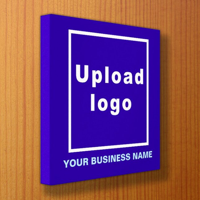 Lienzo Nombre comercial y logotipo en Blue Square (Subido por el creador)
