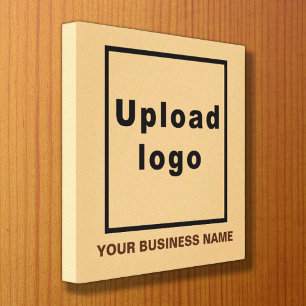 Lienzo Nombre comercial y logotipo en Light Brown Square