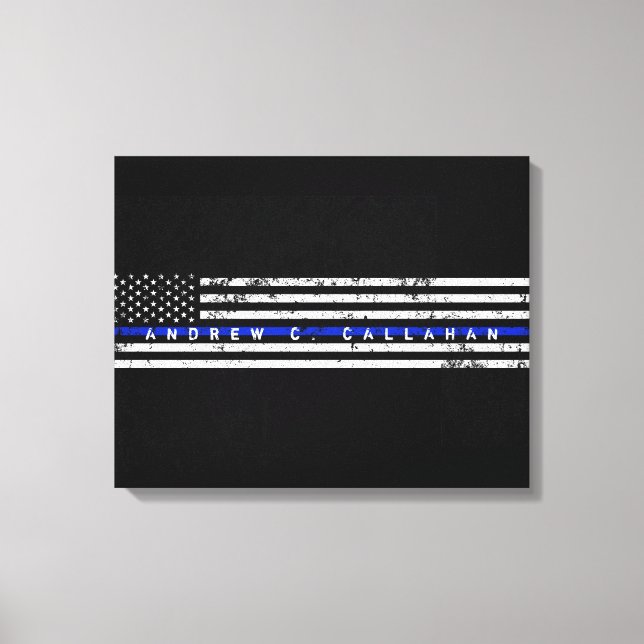 Lienzo Nombre completo Bandera de la policía de la Línea  (Anverso)