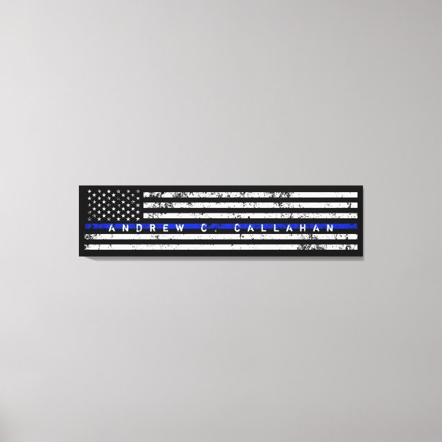 Lienzo Nombre completo Bandera de la policía de la Línea  (Anverso)