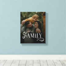 Nombre de foto personalizado de familia de escritu