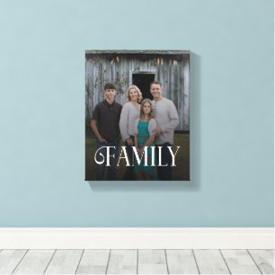 Lienzo Nombre de foto personalizado de familia de escritu