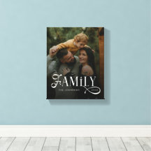 Nombre de foto personalizado de familia de escritu