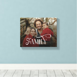 Lienzo Nombre de foto personalizado de familia de guión m
