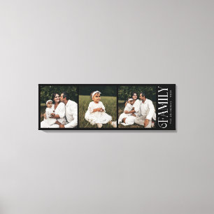 Lienzo Nombre de fotos personalizadas de la familia de es