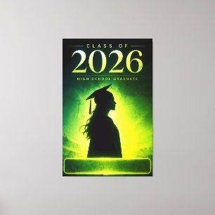 Lienzo Nombre de Graduado Personalizado de la Clase de 20