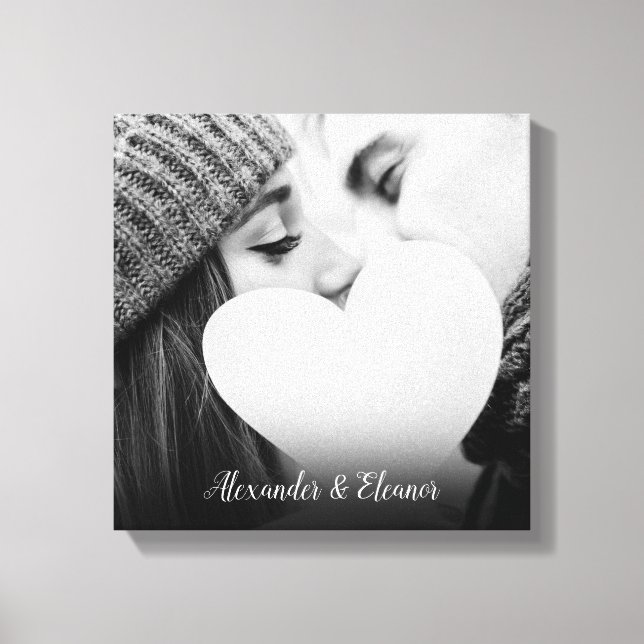 Lienzo Nombre de guión de foto personalizado (Anverso)