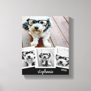 Lienzo Nombre de secuencia de comandos de 4 Collages de f