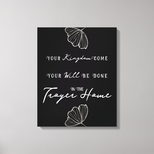 Lienzo Nombre familiar personalizado de la oración de cit (Anverso)