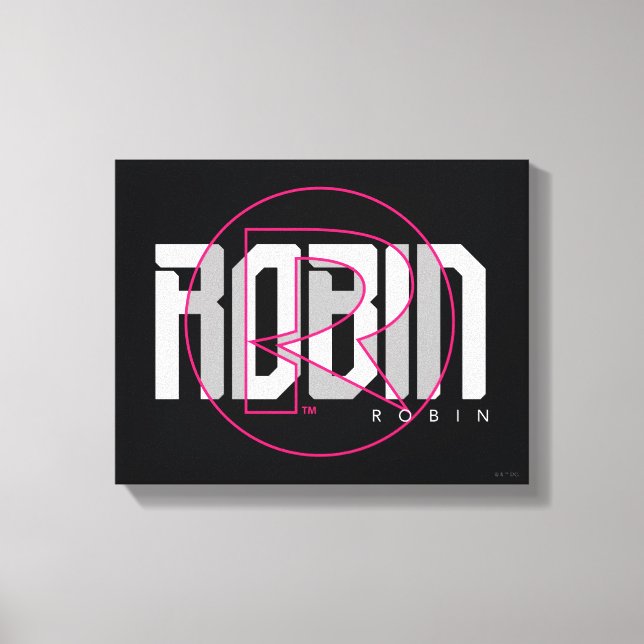 Lienzo Nombre gráfico de Robin de alta tecnología (Anverso)