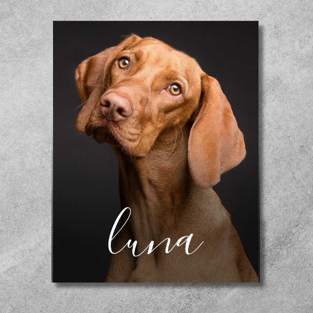 Lienzo Nombre personalizado de foto de perro mascota (Pet Photo Canvas)