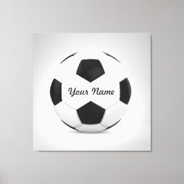 Lienzo Nombre personalizado de la pelota de fútbol