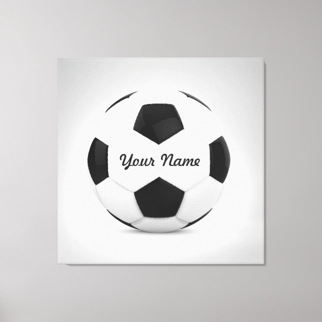 Lienzo Nombre personalizado de la pelota de fútbol (Anverso)