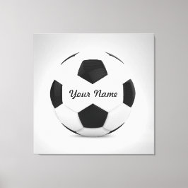 Lienzo Nombre personalizado de la pelota de fútbol