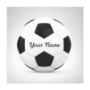 Lienzo Nombre personalizado del balón de fútbol