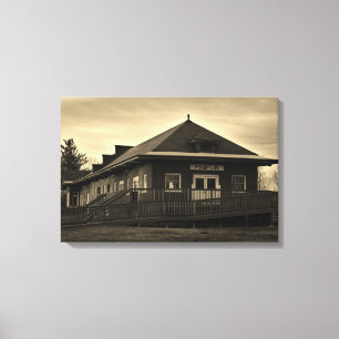 Lienzo Norfolk y estación de tren ferroviaria occidental