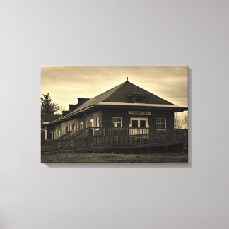 Lienzo Norfolk y estación de tren ferroviaria occidental