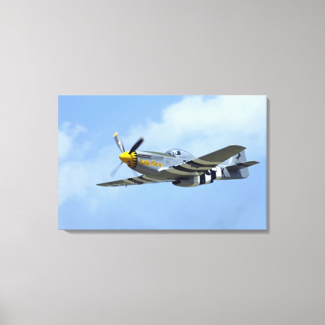 Lienzo North American P-51D Mustang, Caballito (Anverso)