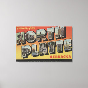 Lienzo North Platte, Nebraska - escenas grandes de la
