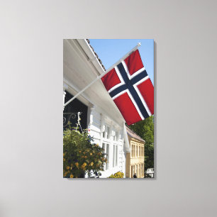 Lienzo Noruega, Stavanger. Vistas históricas del centro d