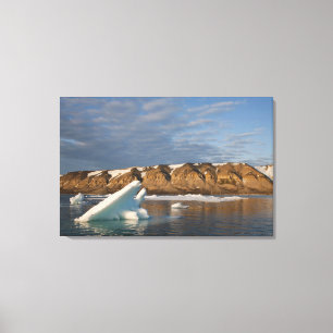 Lienzo Noruega, Svalbard, Isla Spitsbergen, Atardecer