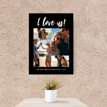 Nos encanta Script Photo Black and White