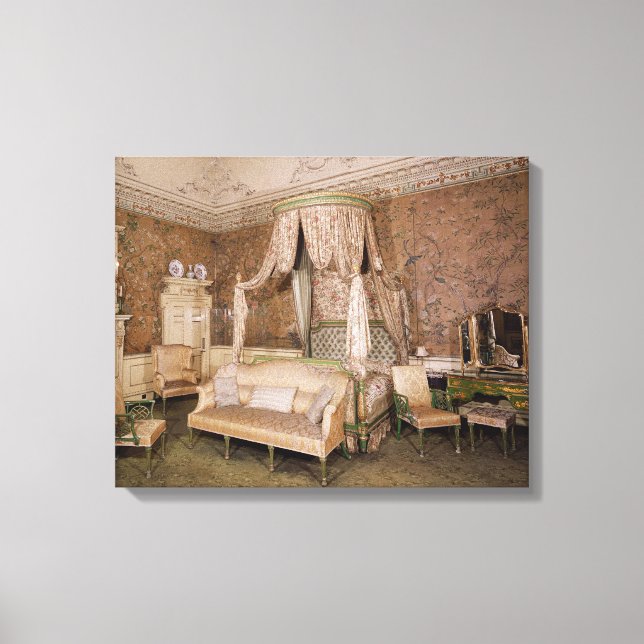 Lienzo Nostell Priory, el dormitorio estatal, 1771 (Anverso)