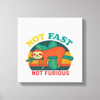 Lienzo Not Fast Not Furious Funny Sloth Essential T-Shirt