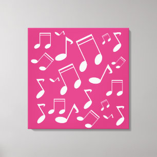 Lienzo Notas musicales blancas