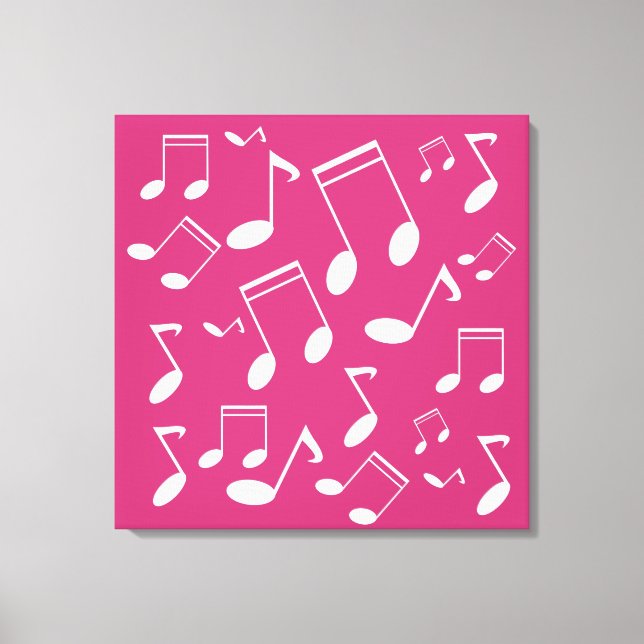 Lienzo Notas musicales blancas (Anverso)
