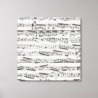 Notas musicales en blanco y negro
