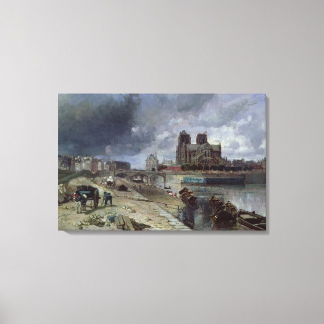 Lienzo Notre-Dame de Quai de la Tournelle, 1852 (Anverso)