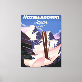 Lienzo Nozawaonsen Japón esquiar