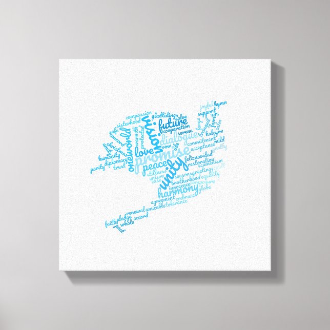 Lienzo Nube de etiqueta de la paloma elegante inspiradora (Anverso)