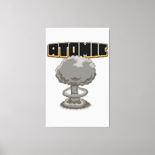 Lienzo Nube de hongos atómicos personalizado