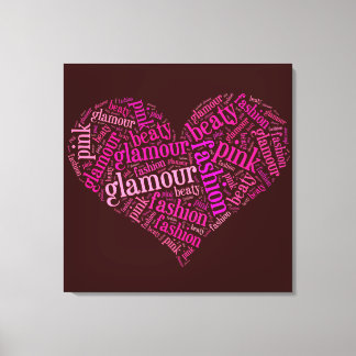 Lienzo Nube de palabras de glamour