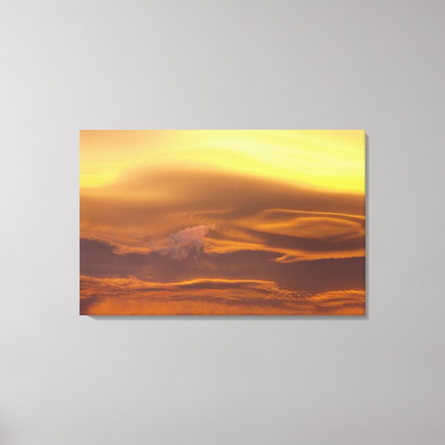 Lienzo Nube lenticular al atardecer (Anverso)