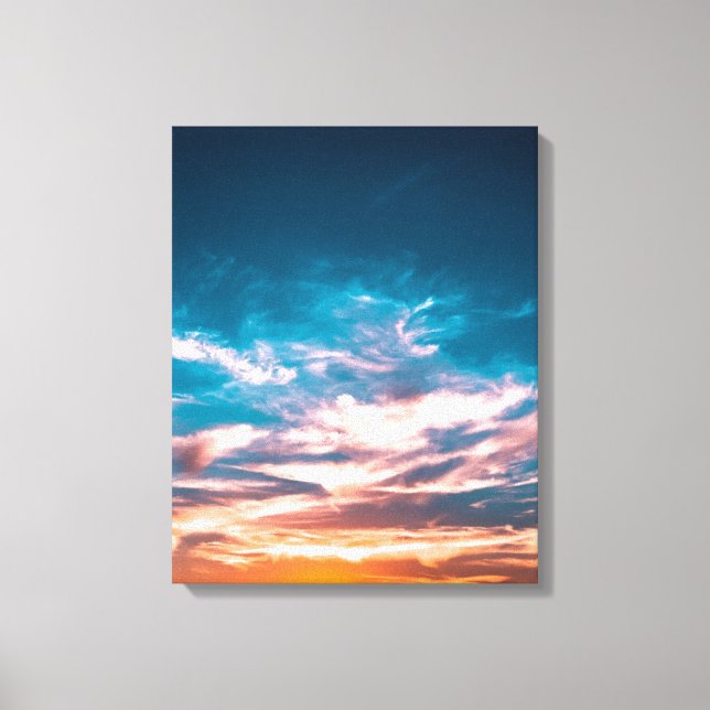Lienzo Nubes al atardecer (Anverso)
